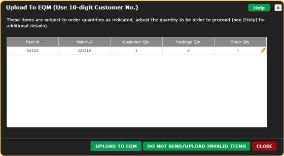 upload to eqm