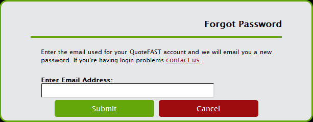 Forgot Password Box